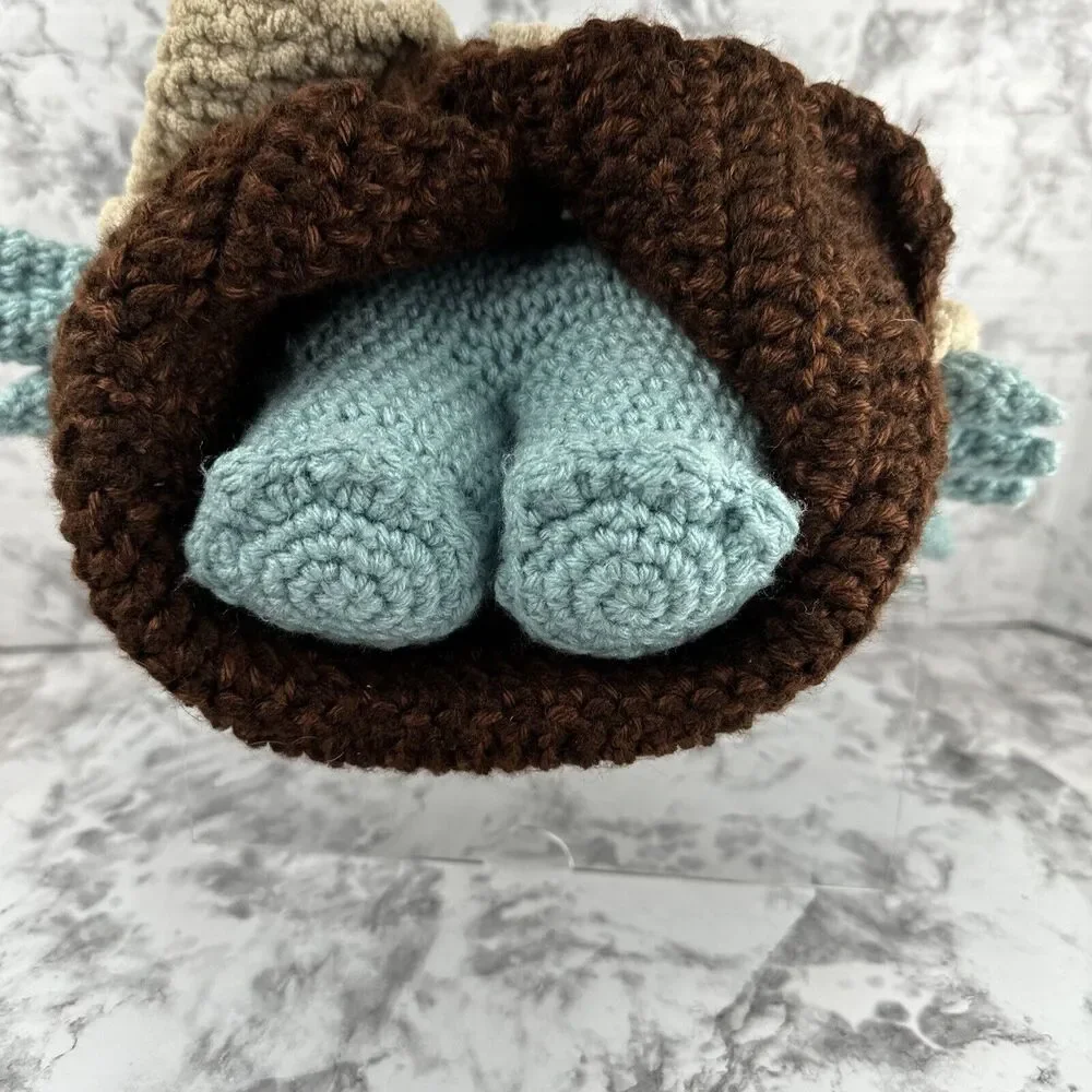 Star Wars Mandalorian Grogu The Child Baby Yoda Handmade Crochet‎ Plush Doll